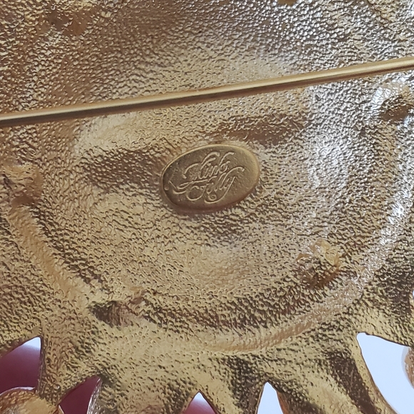 KIRK'S FOLLY "One Love" convertible brooch/ pendant goldtone sun face - Picture 6 of 8